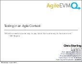 Testing in an Agile Context 2011
